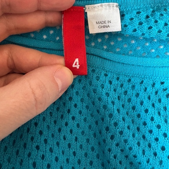 ⭐️H&M Divided Mesh Eyelet Half Sleeve Pullover Sweater - Picture 6 of 8